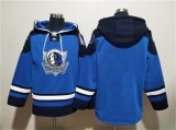 Cheap Men's Dallas Mavericks Blank Navy Ageless Must-Have Lace-Up Pullover Hoodie