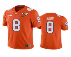 Wholesale Cheap Men\'s Clemson Tigers #8 Justyn Ross Orange 2020 National Championship Game Jersey