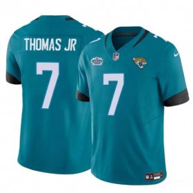 Men\'s Jacksonville Jaguars #7 Brian Thomas Jr Teal 2024 Draft Vapor Untouchable Limited Stitched Jersey