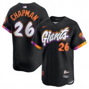 Cheap Men's San Francisco Giants #26 Matt Chapman Anthracite 2025 City Connect Limited Stitched Baseball Jersey