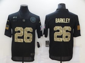 Wholesale Cheap Men\'s New York Giants #26 Saquon Barkley Black Camo 2020 Salute To Service Stitched NFL Nike Limited Jersey