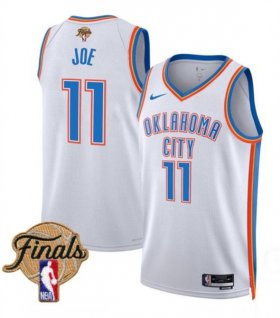 Men\'s Oklahoma City Thunder #11 Isaiah Joe White 2025 Association Edition Stitched Basketball Jersey Cheap