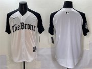 Cheap Men's New York Yankees Blank White Black 'Gothic Legacy Edition' Vapor Premier Limited Stitched Baseball Jersey