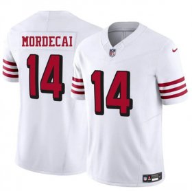 Men\'s San Francisco 49ers #14 Tanner Mordecai New White 2025 F.U.S.E. Vapor Untouchable Limited Football Stitched Jersey Cheap