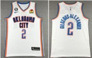 Cheap Men's Oklahoma City Thunder #2 Shai Gilgeous-Alexander Association Edition White Jersey