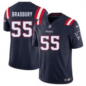 Men\'s New England Patriots #55 Garrett Bradbury Navy 2025 F.U.S.E. Vapor Limited Football Stitched Jersey Cheap