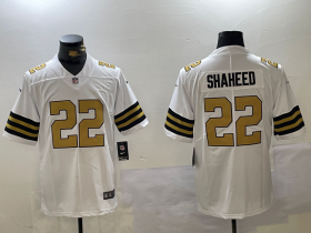 Men\'s New Orleans Saints #22 Rashid Shaheed Limited White Vapor Stitched Jersey
