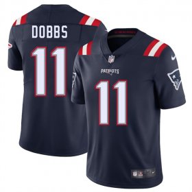 Men\'s New England Patriots #11 Joshua Dobbs Navy 2025 Vapor Limited Football Stitched Jersey Cheap