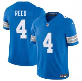Men\'s Detroit Lions #4 D.J. Reed Blue 2025 F.U.S.E. Vapor Limited Football Stitched Jersey Cheap