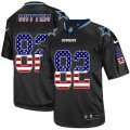 Wholesale Cheap Nike Cowboys #82 Jason Witten Black Men's Stitched NFL Elite USA Flag Fashion Jersey