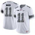 Wholesale Cheap Ohio State Buckeyes 11 Austin Mack White Shadow College Football Jersey