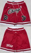 Cheap Men's Chicago Bulls Red Shorts (Run Small)