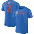 Men's Oklahoma City Thunder #2 Shai Gilgeous-Alexander Blue 2025 NBA Finals Court Vision Name & Number T-Shirt Cheap