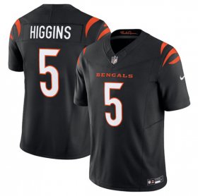 Men\'s Cincinnati Bengals #5 Tee Higgins Black F.U.S.E. Vapor Untouchable Limited Football Stitched Jersey