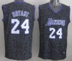 Wholesale Cheap Los Angeles Lakers #24 Kobe Bryant Black Leopard Print Fashion Jersey