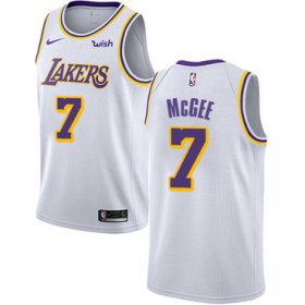 Wholesale Cheap Men\'s Los Angeles Lakers #7 JaVale McGee White Nike NBA Association Edition Authentic Jersey