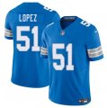 Cheap Men's Detroit Lions #51 Roy Lopez Blue 2025 F.U.S.E. Vapor Limited Football Stitched Jersey