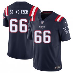 Men\'s New England Patriots #66 Wes Schweitzer Navy 2025 F.U.S.E. Vapor Limited Football Stitched Jersey Cheap