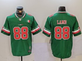 Cheap Men\'s Dallas Cowboys #88 CeeDee Lamb 2024 Mexico Green FUSE Stitched Jersey