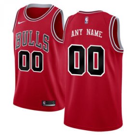 Cheap Men\'s Chicago Bulls Nike Red Swingman Custom Icon Edition Jersey