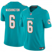 Cheap Men's Miami Dolphins #6 Malik Washington Aqua 2025 Draft F.U.S.E. Vapor Limited Football Stitched Jersey