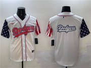 Cheap Men's Los Angeles Dodgers Team Big Logo White Limited Stitched Baseball Jersey