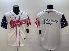Cheap Men\'s Los Angeles Dodgers Team Big Logo White Limited Stitched Baseball Jersey