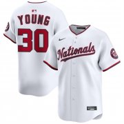 Cheap Men's Washington Nationals #30 Jacob Young White 2025 Home Limited Stitched Baseball Jersey