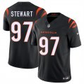 Cheap Men's Cincinnati Bengals #97 Shemar Stewart Black 2025 Draft F.U.S.E. Vapor Untouchable Limited Football Stitched Jersey