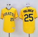 Wholesale Cheap Pirates #25 Gregory Polanco Gold Flexbase Authentic Collection Cooperstown Stitched MLB Jersey