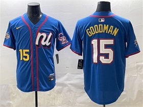 Cheap Men\'s National League #15 Hunter Goodman Blue 2025 All-Star Edition Limited Stitched Baseball Jersey
