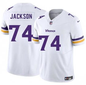 Cheap Men\'s Minnesota Vikings #74 Donovan Jackson White 2025 Draft F.U.S.E. Vapor Untouchable Limited Football Stitched Jersey