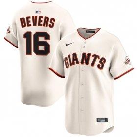 Men\'s San Francisco Giants #16 Rafael Devers Cream 2024 Home Limited Stitched Baseball Jersey