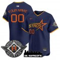 Men's Houston Astros Active Player Custom Navy 2025 City Connect Limited Stitched Baseball Jersey Cheap
