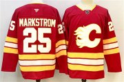 Cheap Men's Calgary Flames #25 Jacob Markstrom Red 2024-25 Home Stitched Hockey Jersey