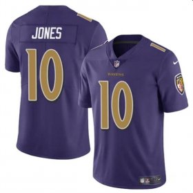 Cheap Men\'s Baltimore Ravens #10 Emory Jones Purple Vapor Limited Football Jersey