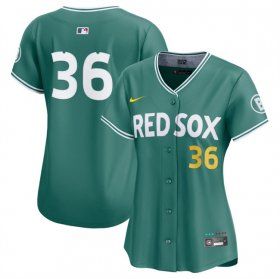 Women\'s Boston Red Sox #36 Triston Casas Green 2025 City Connect Limited Stitched Baseball Jersey(Run Small) Cheap