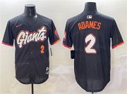 Cheap Men's San Francisco Giants #2 Willy Adames Anthracite 2025 City Connect Limited Stitched Baseball Jersey