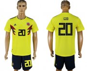 Wholesale Cheap Colombia #20 G.Moreno Home Soccer Country Jersey