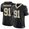 Men's New Orleans Saints #91 Davon Godchaux Black F.U.S.E. Vapor Limited Football Stitched Jersey Cheap