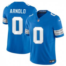 Men\'s Detroit Lions #0 Terrion Arnold New Blue 2024 Draft F.U.S.E. Vapor Limited Football Stitched Jersey
