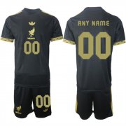 Cheap Men's Mexico Custom Black Gold 25-26 Soccer Jersey Suit