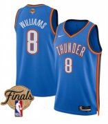 Men's Oklahoma City Thunder #8 Jalen Williams Blue 2025 Finals Icon Edition Stitched Basketball Jersey Cheap