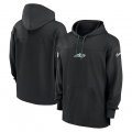 Cheap Men's New York Jets Black Performance Pullover Hoodie