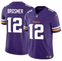 Men's Minnesota Vikings #12 Max Brosmer Purple 2025 F.U.S.E. Vapor Untouchable Limited Football Stitched Jersey Cheap Wholesale