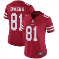 Wholesale Cheap Nike 49ers #81 Terrell Owens Red Team Color Women's Stitched NFL Vapor Untouchable Limited Jersey