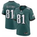 Men's Philadelphia Eagles #81 Grant Calcaterra Midnight Green Vapor Stitched Nike Limited Jersey Cheap Wholesale