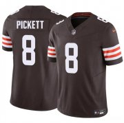 Cheap Men's Cleveland Browns #8 Kenny Pickett Brown 2025 F.U.S.E. Vapor Limited Football Stitched Jersey