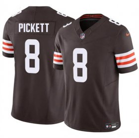 Cheap Men\'s Cleveland Browns #8 Kenny Pickett Brown 2025 F.U.S.E. Vapor Limited Football Stitched Jersey