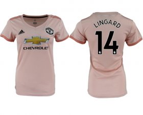 Wholesale Cheap Women\'s Manchester United #14 Lingard Away Soccer Club Jersey